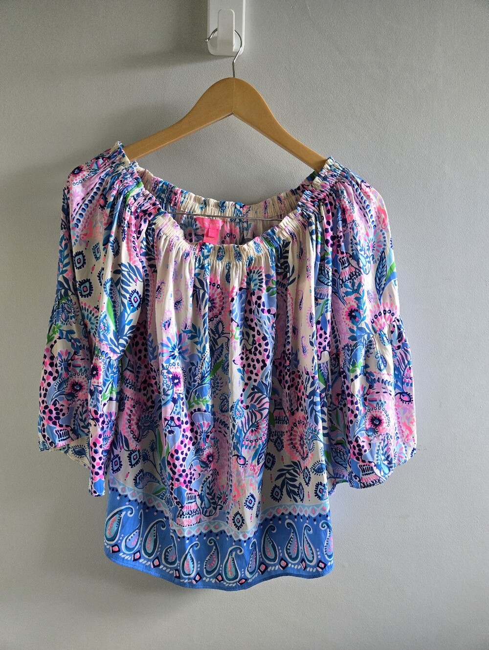 Lilly Pulitzer Nevie Off The Shoulder Top Size Small